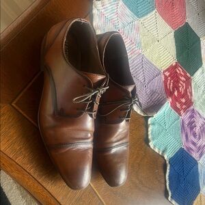 Kenneth Cole Reaction Brown Oxfords Sleek Leather Design